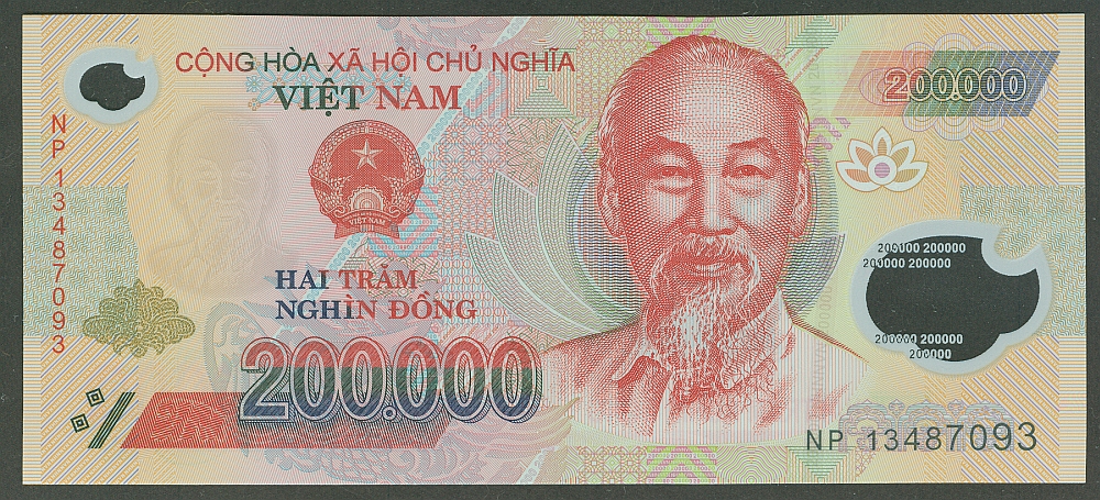 Viet Nam, P-123, 200,000 Dong [2006-07], Gem CU 